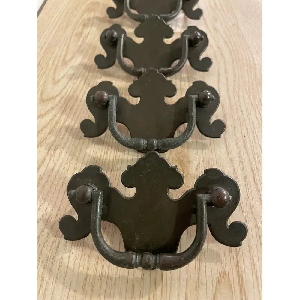 (QTY 4) VTG 2.5” Ethan Allen Heirloom Colonial Manor Brass Handle Drawer Pull